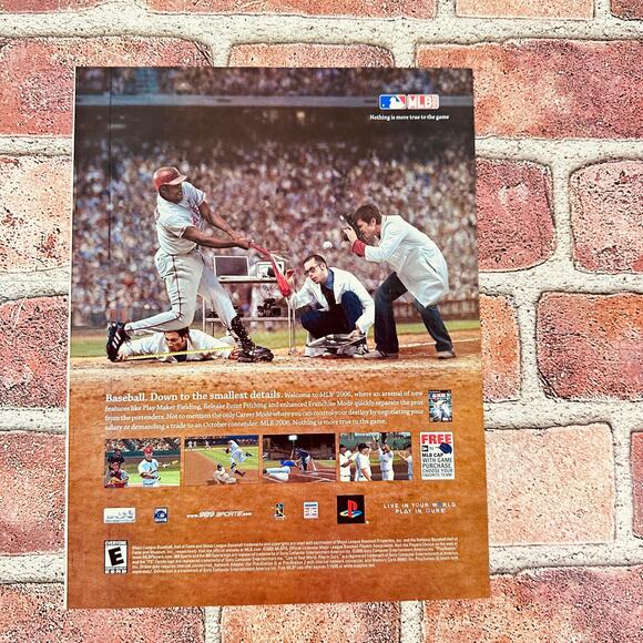 2005 MLB Baseball Ad Down to Smallest Details Y2K Scientist Print Ephemera - Picture 1 of 8